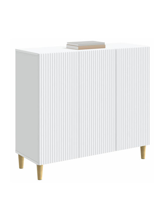 Буфет Дървен Бял 89x34.5x80см