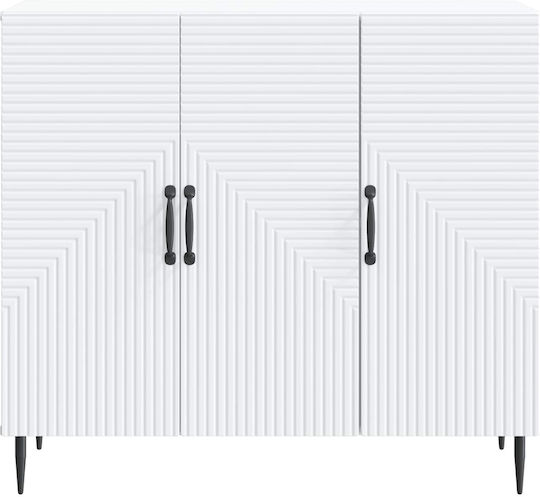 Μπουφές Ξύλινος Λευκό 89x34.5x80cm