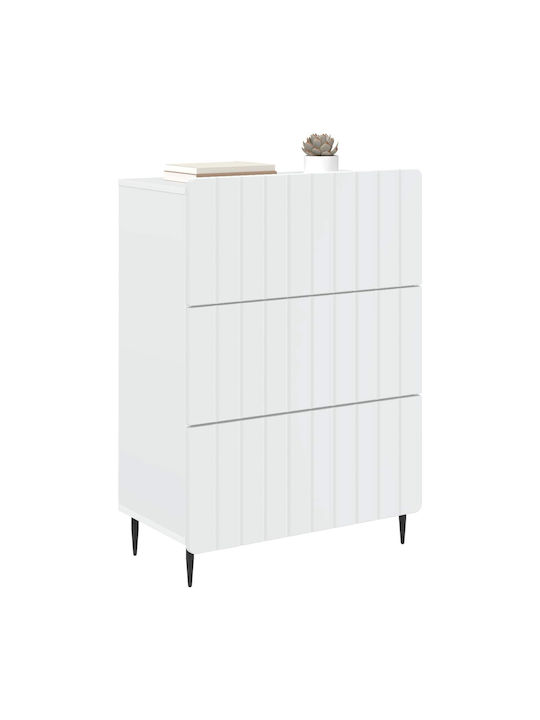 Bufet Din Lemn cu Sertare Alb 66x34.5x92cm