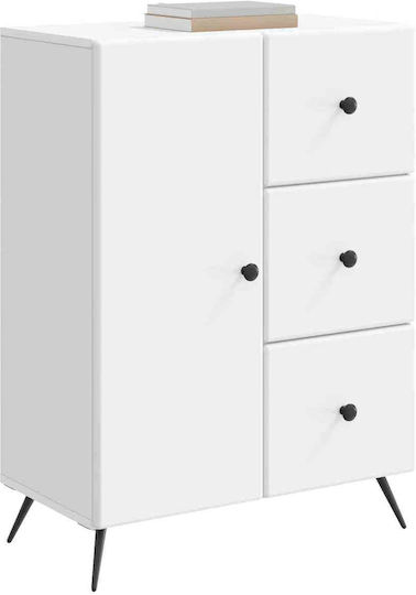 Holzsideboard mit Schubladen Weiß 66x34,5x90cm