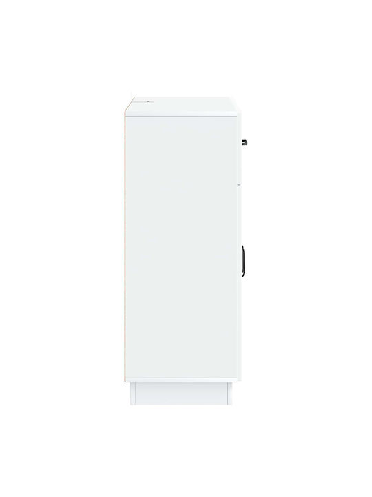 Bufet Din Lemn cu Sertare Alb 66x34.5x87cm