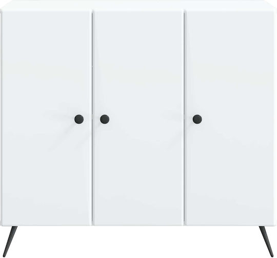 Holz Sideboard Weiß 89x34.5x80cm