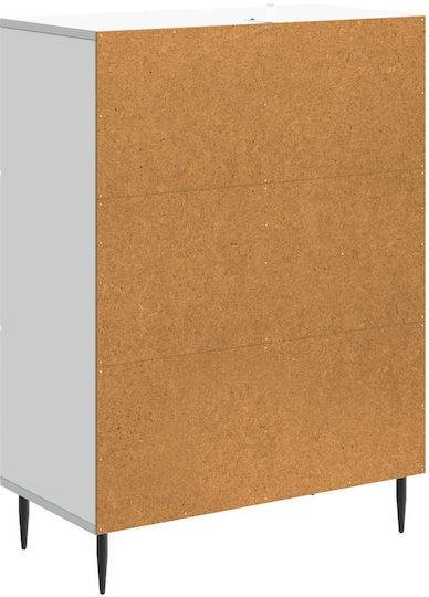 Sideboard from Wood & Metal with Drawers White 66x34.5x89.5cm