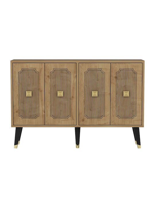 Μπουφές Desari Ξύλινος Oak-gold 120x30x80cm