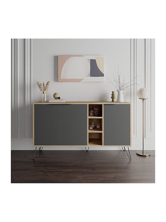 Flynn Sideboard Holz GP037-0004 1 Esche / Anthrazit 142x35.6x83cm