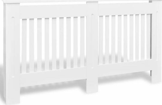 vidaXL Κάλυμμα Καλοριφέρ από MDF Λευκό 152x19x81εκ.