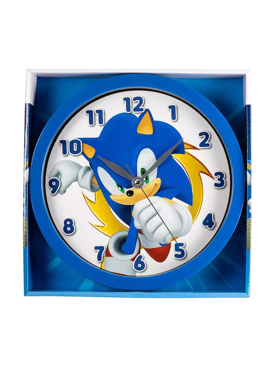 Kids Licensing Kids Wooden Wall Clock Sonic The Hedgehog 25x24.5cm