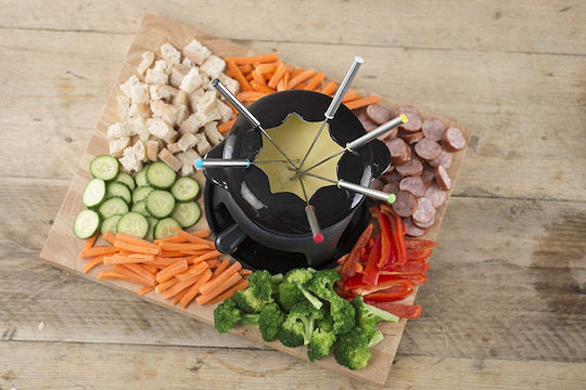 Kitchen Craft Σκεύος για Φοντύ με Ρεσώ από Μαντέμι 6 Ατόμων Μαύρο