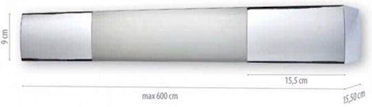 Anartisi Μετόπη Κουρτινόξυλου ΜA62 100εκ. Μεταλλική Inox
