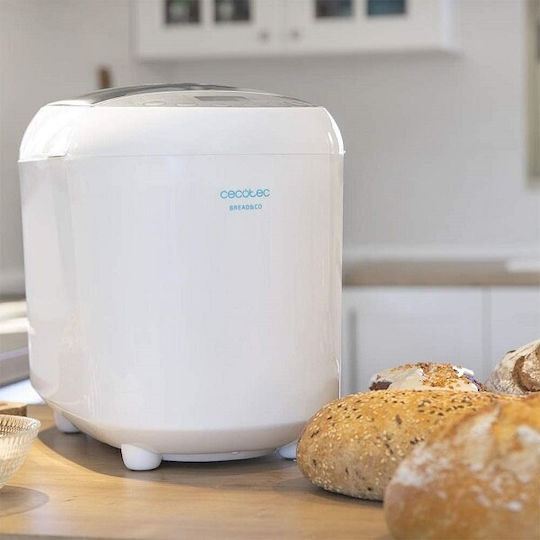 Cecotec Bread&Co 1000 Delicious Αρτοπαρασκευαστής 550W Χωρητικότητας 1000gr με 19 Προγράμματα