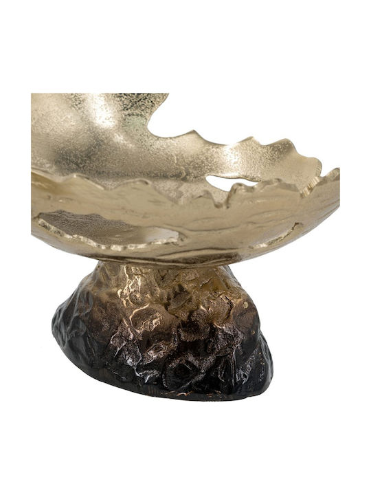 Artekko Noble Διακοσμητικό Μπωλ Μεταλλικό Χρυσό 28x28x7.8cm