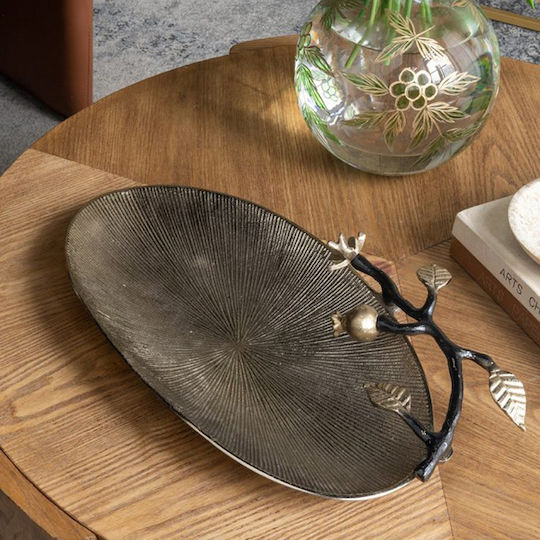 Artekko Noble Decorative Platter Metallic Gold 43.2x26.7x7.6cm