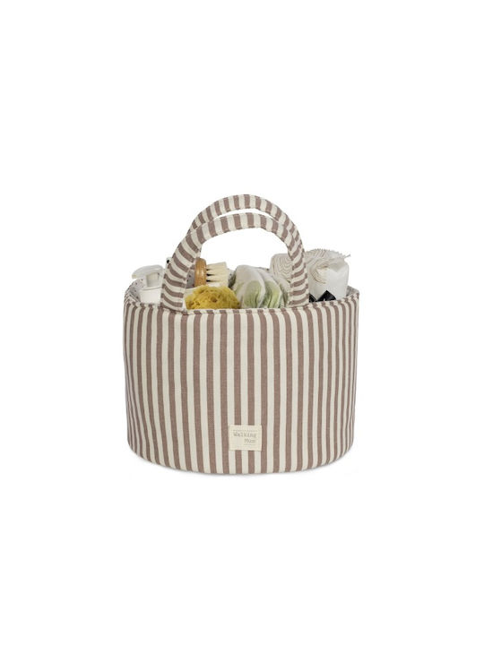 Walking Mum Καλάθι Οργάνωσης Praline Strips Moka 22x16x22 Εκ 1120800744
