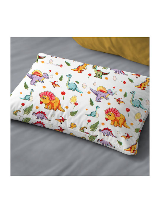 Dimcol Baby Pillowcase White-Orange 45x35cm