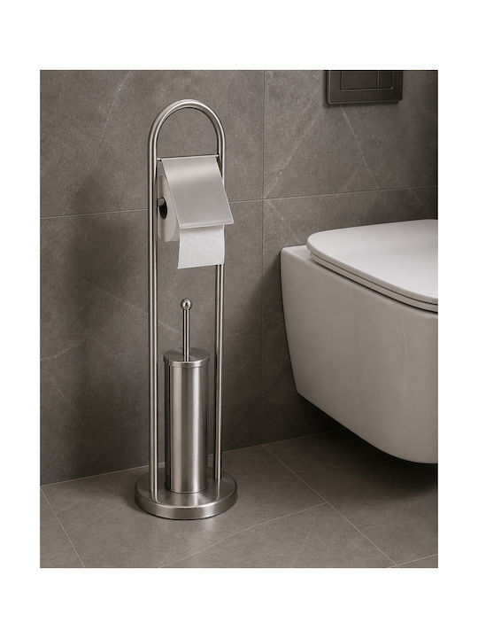 24home.gr Σετ Αξεσουάρ Μπάνιου Inox Ασημί