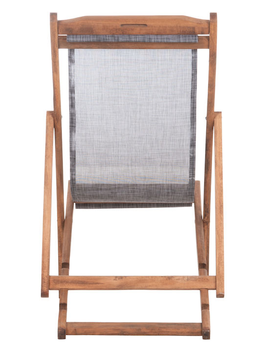 Deckchair Limnos Wooden Gray 55.5x97x82cm