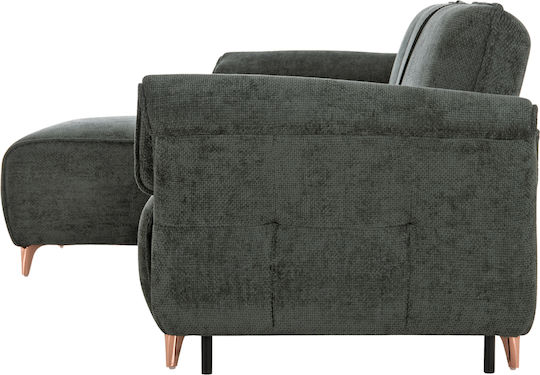 Mailo Corner Sofa Bed with Reversible Angle Green 300x145x80cm
