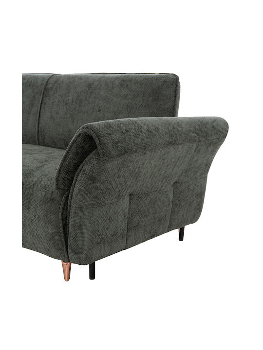 Mailo Corner Sofa Bed with Reversible Angle Green 300x145x80cm