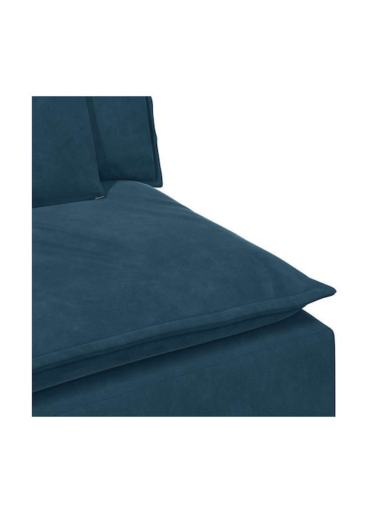 Two-Seater Velvet Blue Couch 224x105x64cm