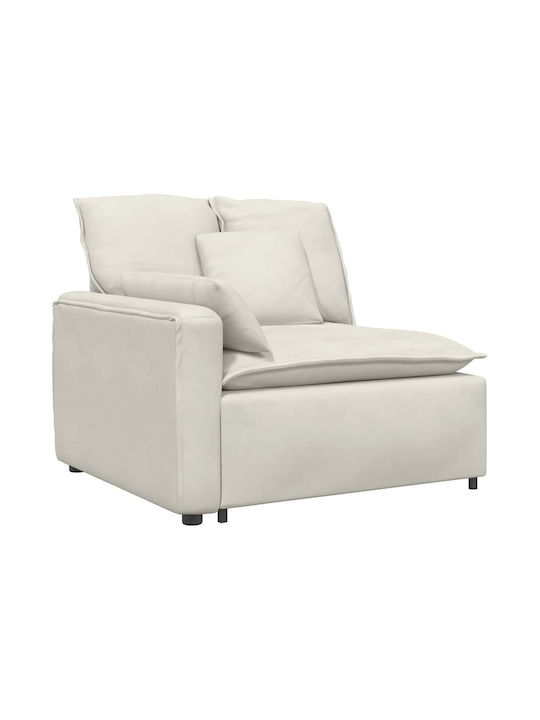 Двуместен Диван Кадифен Крем 224x105x64см