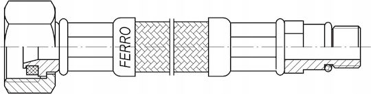 Connection Hose Faucet L-100 Cm M10 X 1-2 Short