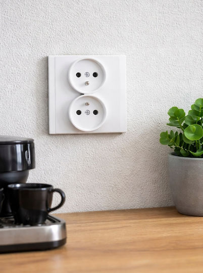 Duwi Double Power Socket White