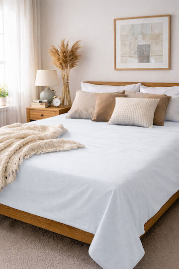 Fan Europe Bettlaken für Einzelbett 140x200cm Weiß