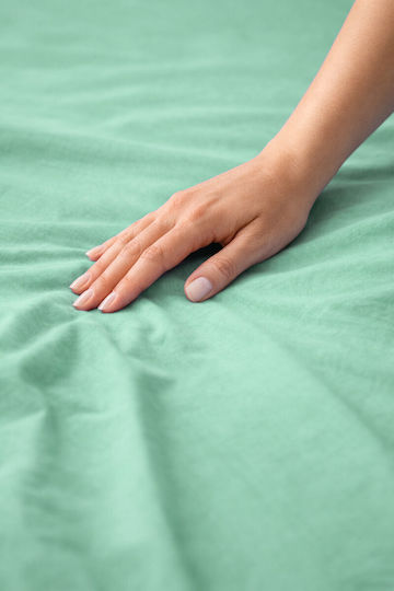 Fan Europe Single Bed Sheet 160x200cm Light Green