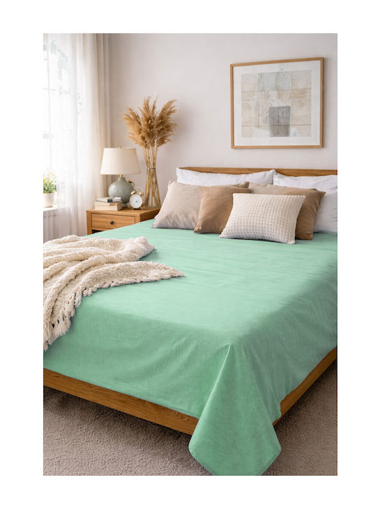 Fan Europe Cearceaf De Pat Semi-dublu 180x200cm Verde Deschis