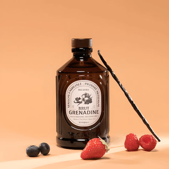 Bacanha Organic Grenadine Flavor Syrup 400 Ml Smoothies Lemonades Cocktails