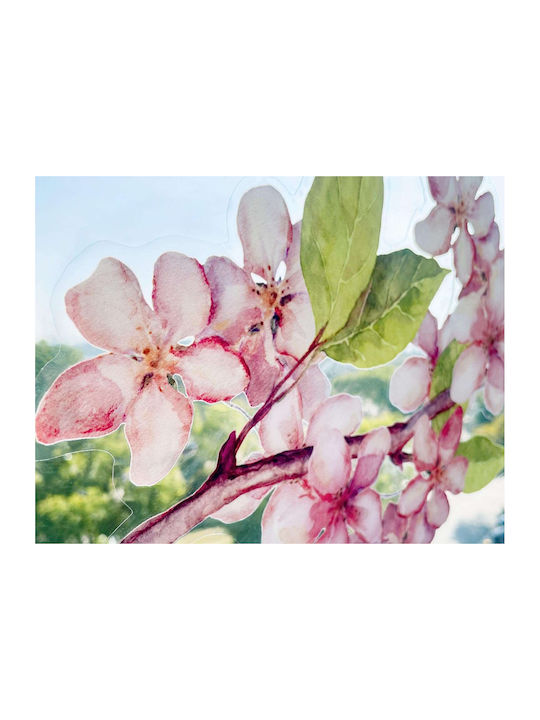 Dekorative Selbstklebende Fenstertattoos Blumenmuster 2 Stück