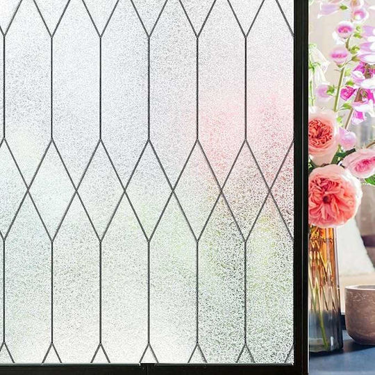 Opaker Selbstklebender Fenstervorhang 44,5x300cm Marokkanische Linien Opaker Selbstklebender Fenstervorhang 44,5x300cm Marokkanische Linien