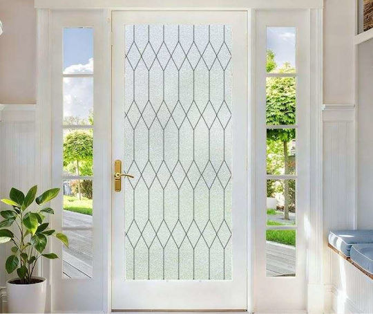 Opaque Self-adhesive Window Film 44.5x300cm Moroccan Lines