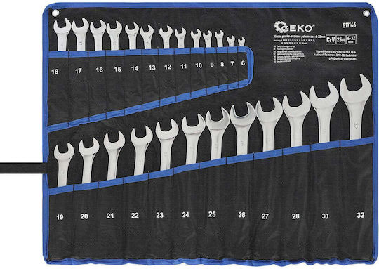 Set Chei Poligonale Germane Crv 6-32mm 25 Bucăți Geko