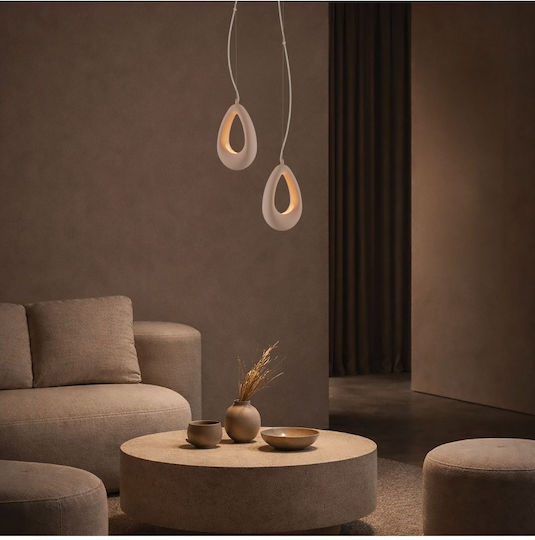 Zambelis Lights Κρεμαστό Φωτιστικό Μπεζ 17x27εκ. Zambelis Lights Κρεμαστό Φωτιστικό Μπεζ 17x27εκ.