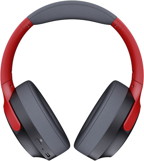 PowerLocus Ασύρματα Bluetooth Over Ear Ακουστικά Κόκκινα