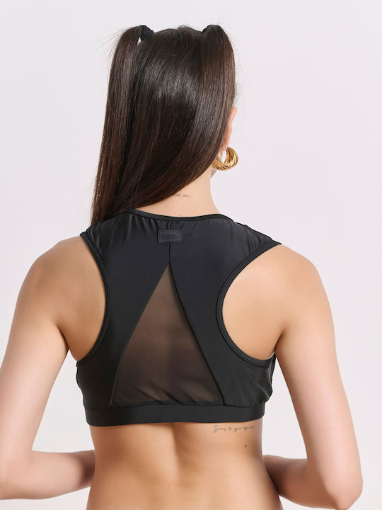 High Neck Bikini Top Μαύρο