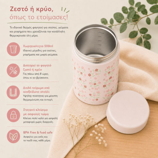 Fresk Baby Thermos Edelstahl Garden Flowers 500ml
