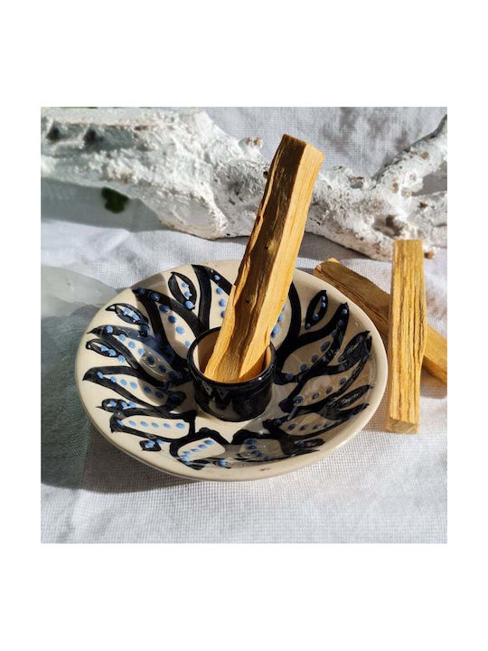 Βάση για Incense sticks Κεραμική Θυμιάματος, Λευκή για Ξυλάκια Palo Santo 2063