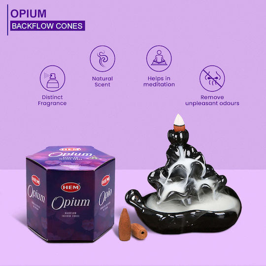 Opium Backflow Incense Cones 40pcs