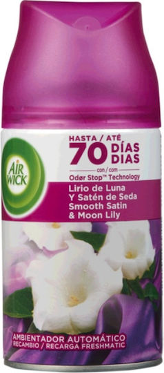 Airwick Refill for Spray Device Aνταλλακτικο Freshmatic with Fragrance Smooth Satin & Moon Lilly 250ml