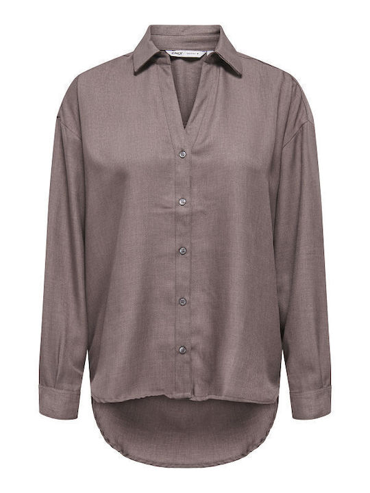 Long Sleeve Women's Shirt Brown
