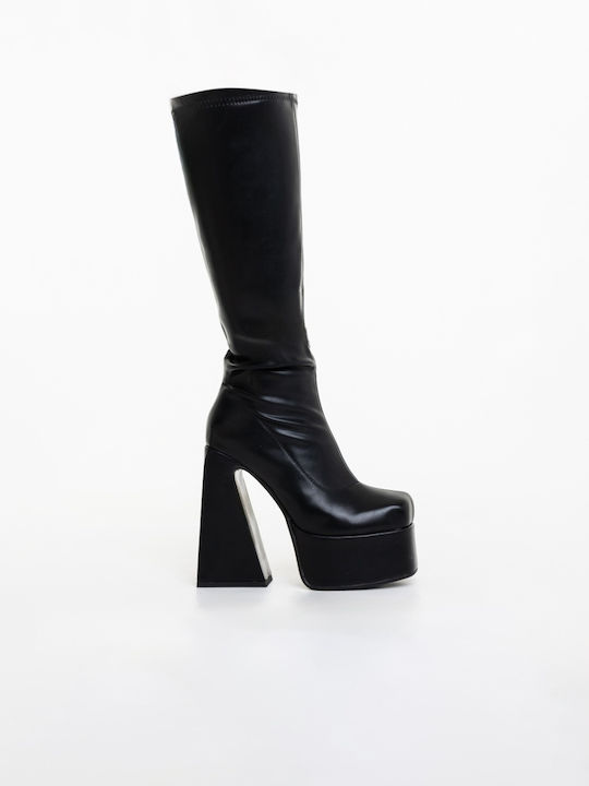 Damenstiefel mit Hohem Absatz Schwarz