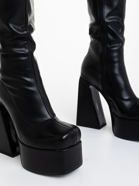 Damenstiefel mit Hohem Absatz Schwarz