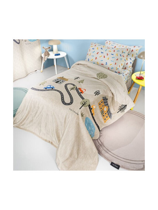 Guy Laroche Κουβέρτα Fleece Roadtrip Πολύχρωμη 220x160εκ.