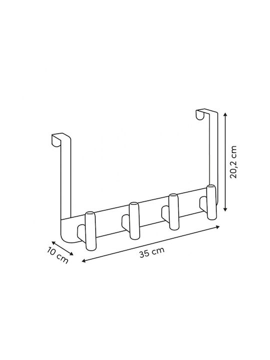 Atmosphera Κρεμάστρα Πόρτας 4 Θέσεων 35x10x20.2εκ. Atmosphera Κρεμάστρα Πόρτας 4 Θέσεων 35x10x20.2εκ.