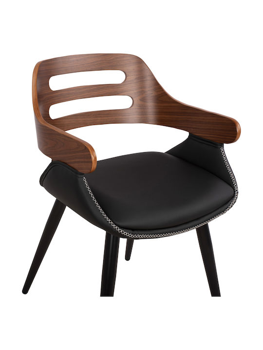 Besucherstuhl Superior Pro mit Armlehnen in Schwarz Farbe 50x53x76cm