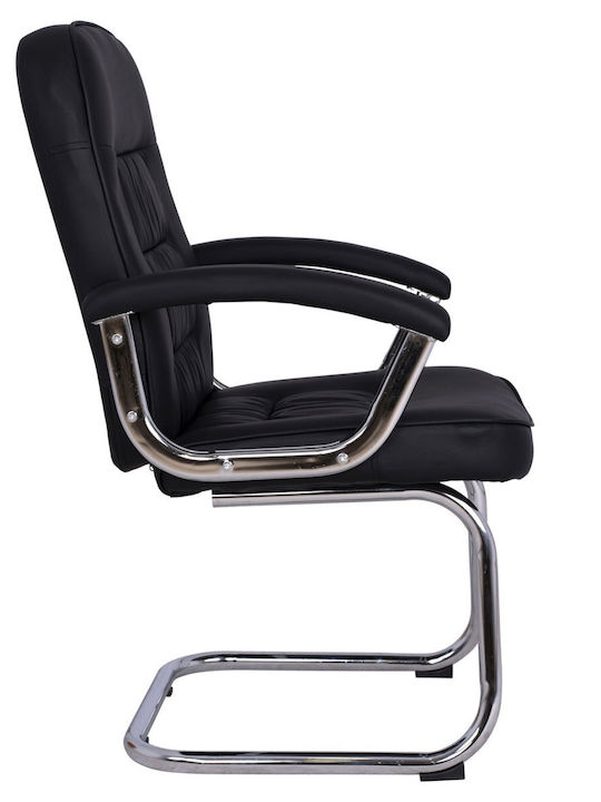 Visitor Armchair Μαύρη 61.5x62x98cm
