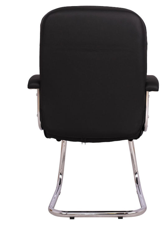 Visitor Armchair Μαύρη 61.5x62x98cm