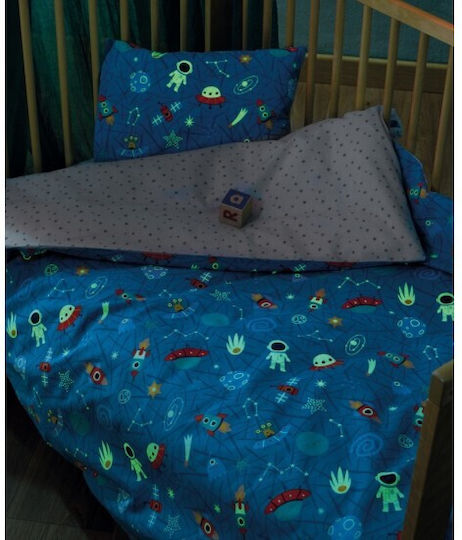 Kentia Сет Бебешка Долен Калъф с Калъфка за Възглавница Comet Set Comet 100x140см.